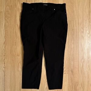 Hilary Radley Women’s Pull-On Stretch Pants, Black, Size XXL